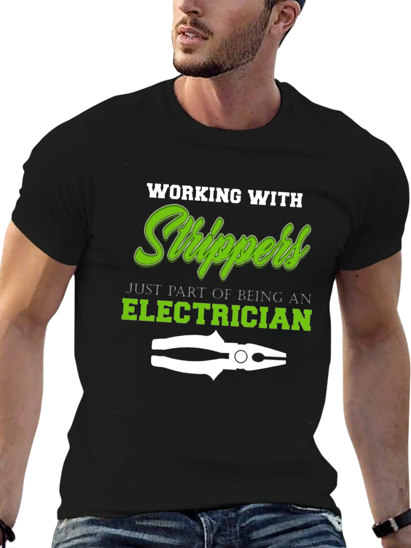 Electrician Stripper T-Shirt - Funny Work Tee