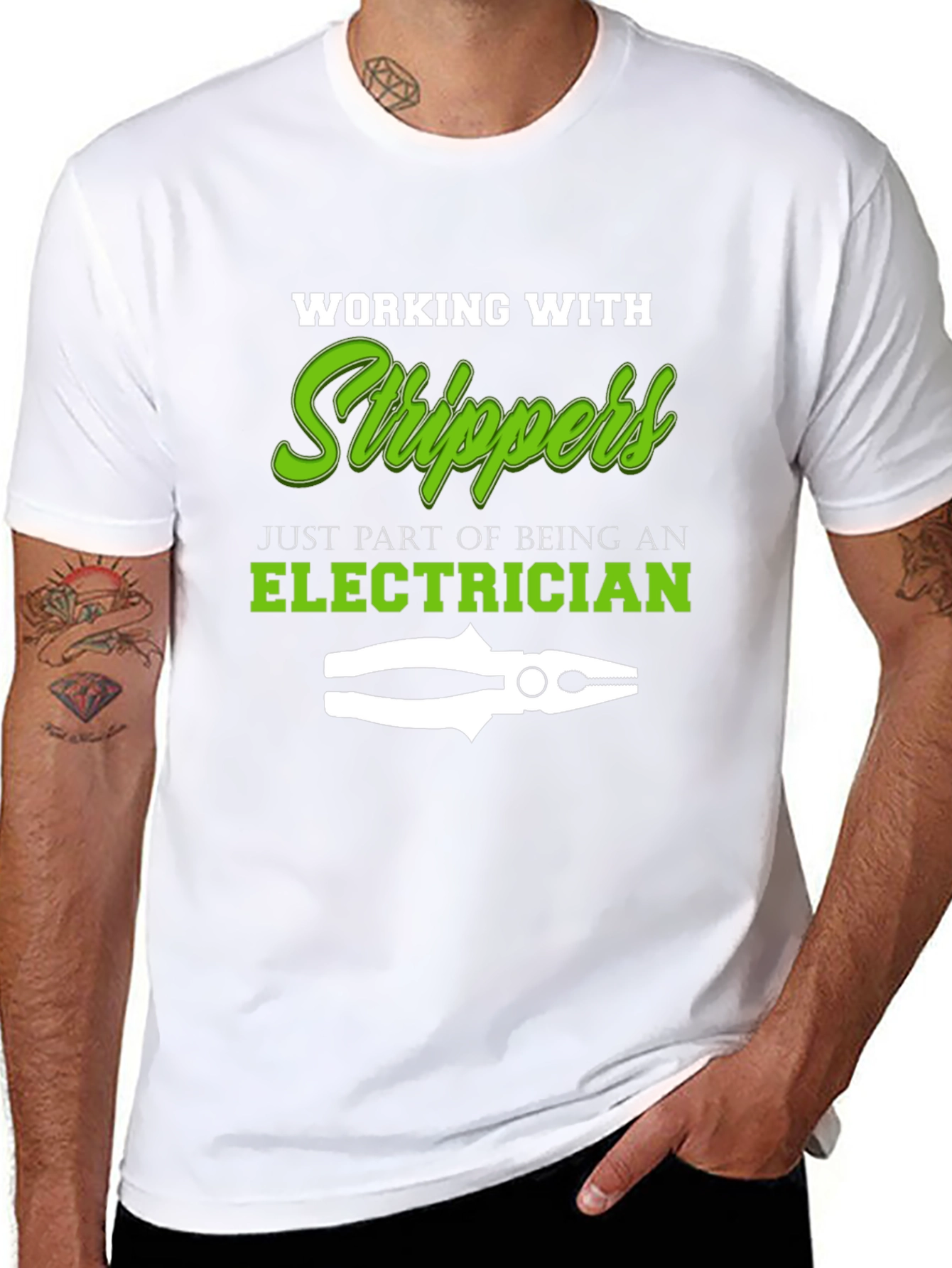 Electrician Stripper T-Shirt - Funny Work Tee