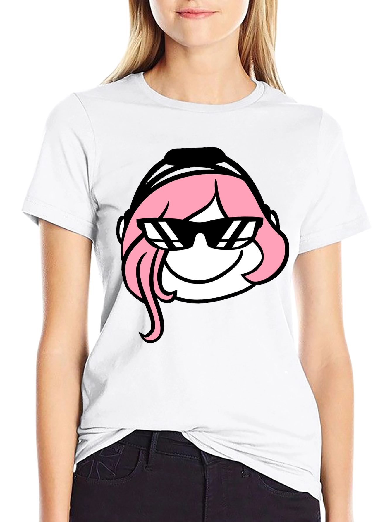 Cool Anya T-Shirt - Black Cartoon Graphic Tee