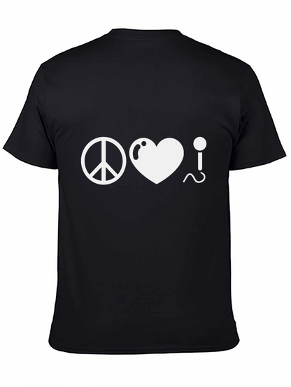 Peace Love Music Black T-Shirt