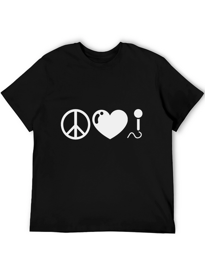 Peace Love Music Black T-Shirt