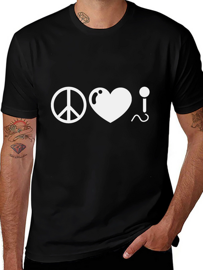 Peace Love Music Black T-Shirt