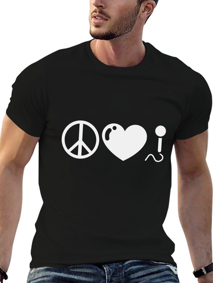Peace Love Music Black T-Shirt