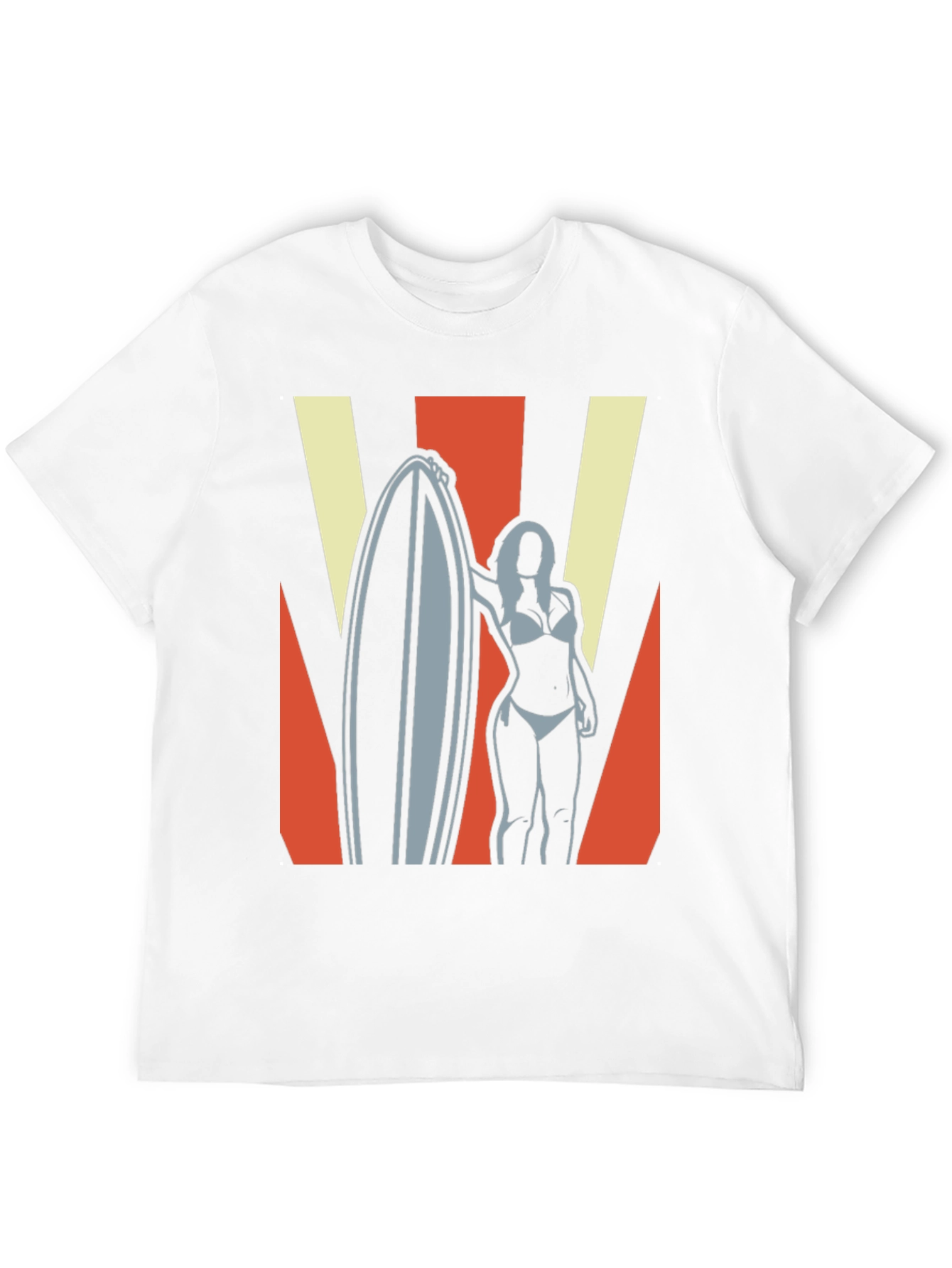 Retro Surfer Girl Graphic Tee - Black