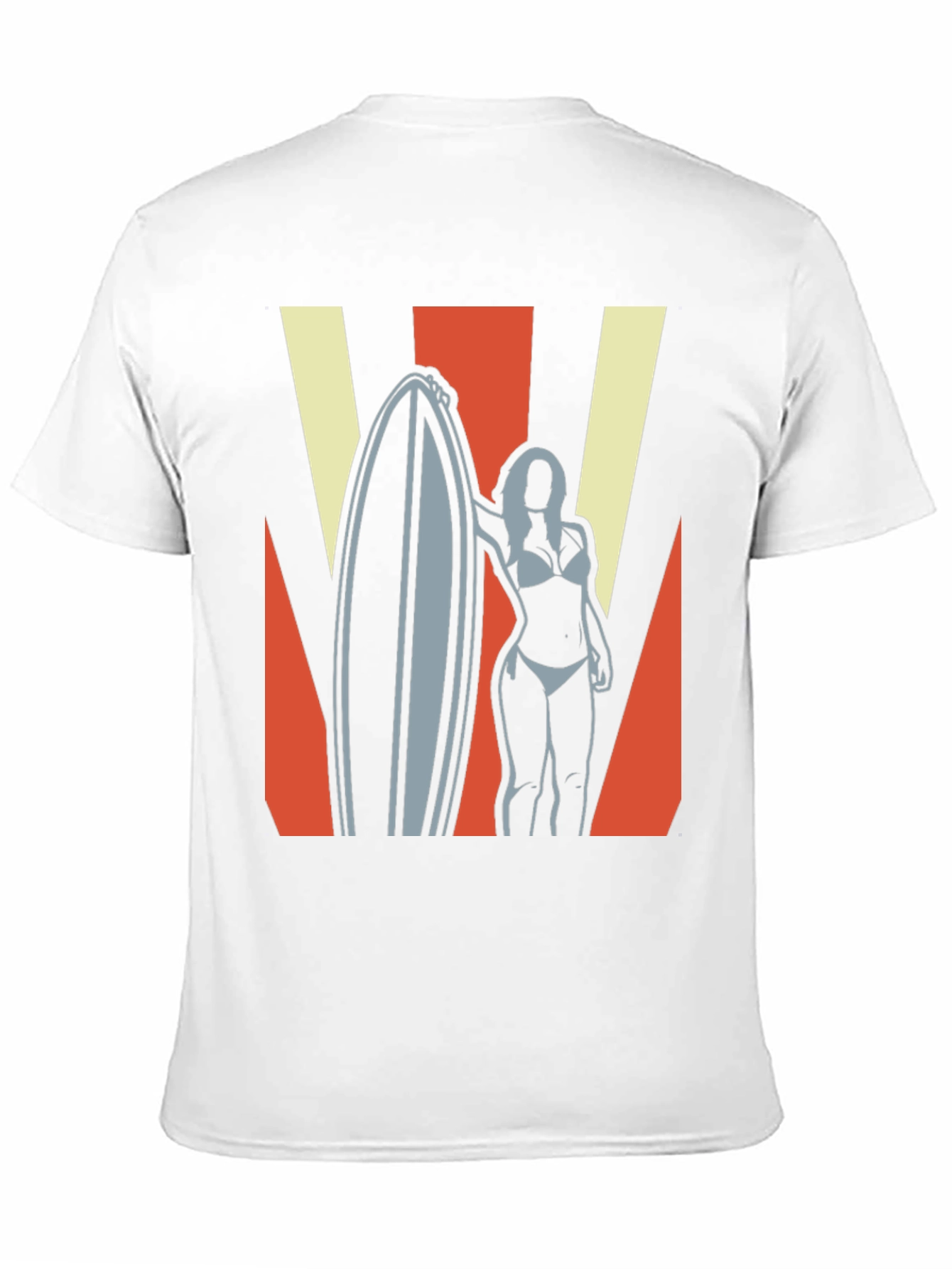 Retro Surfer Girl Graphic Tee - Black