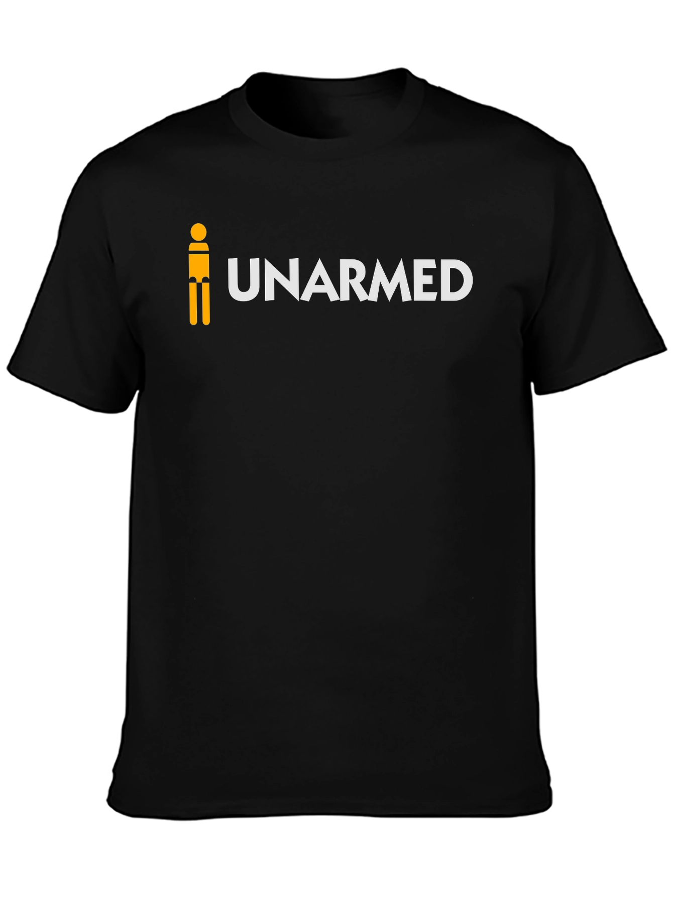 Unarmed Funny Humor Graphic Novelty Mens Black T-Shirt