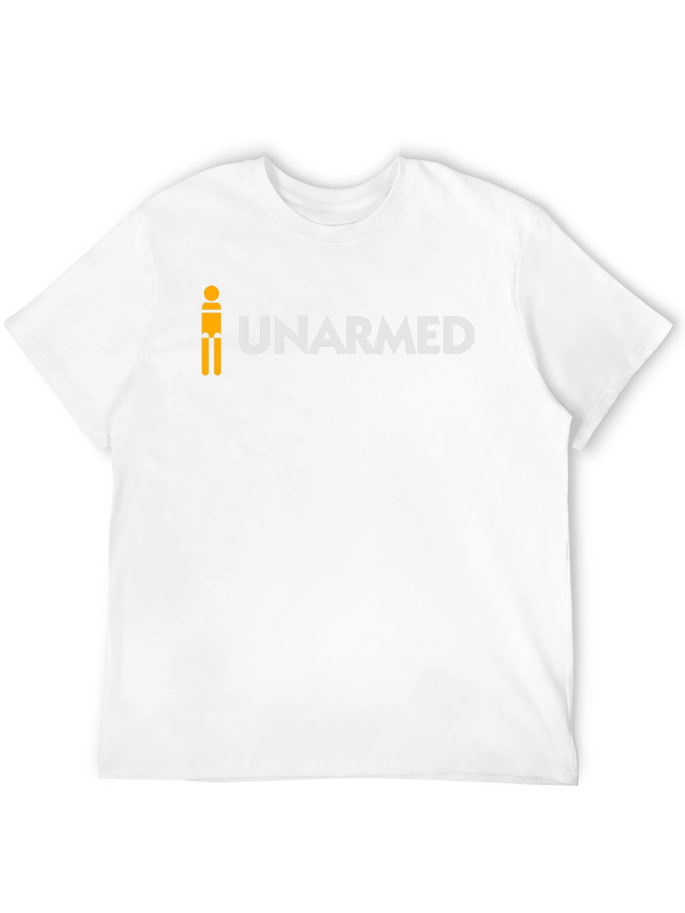 Unarmed Funny Humor Graphic Novelty Mens Black T-Shirt