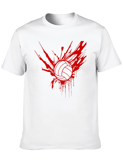 Volleyball Splash Graphic Tee - Black