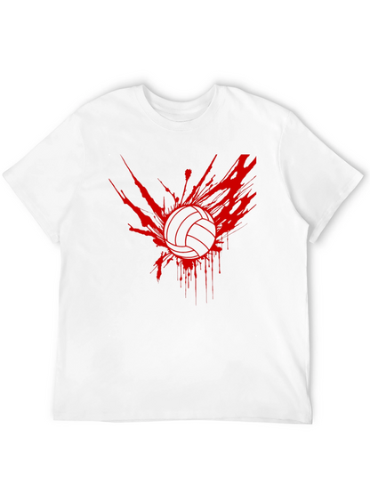 Volleyball Splash Graphic Tee - Black