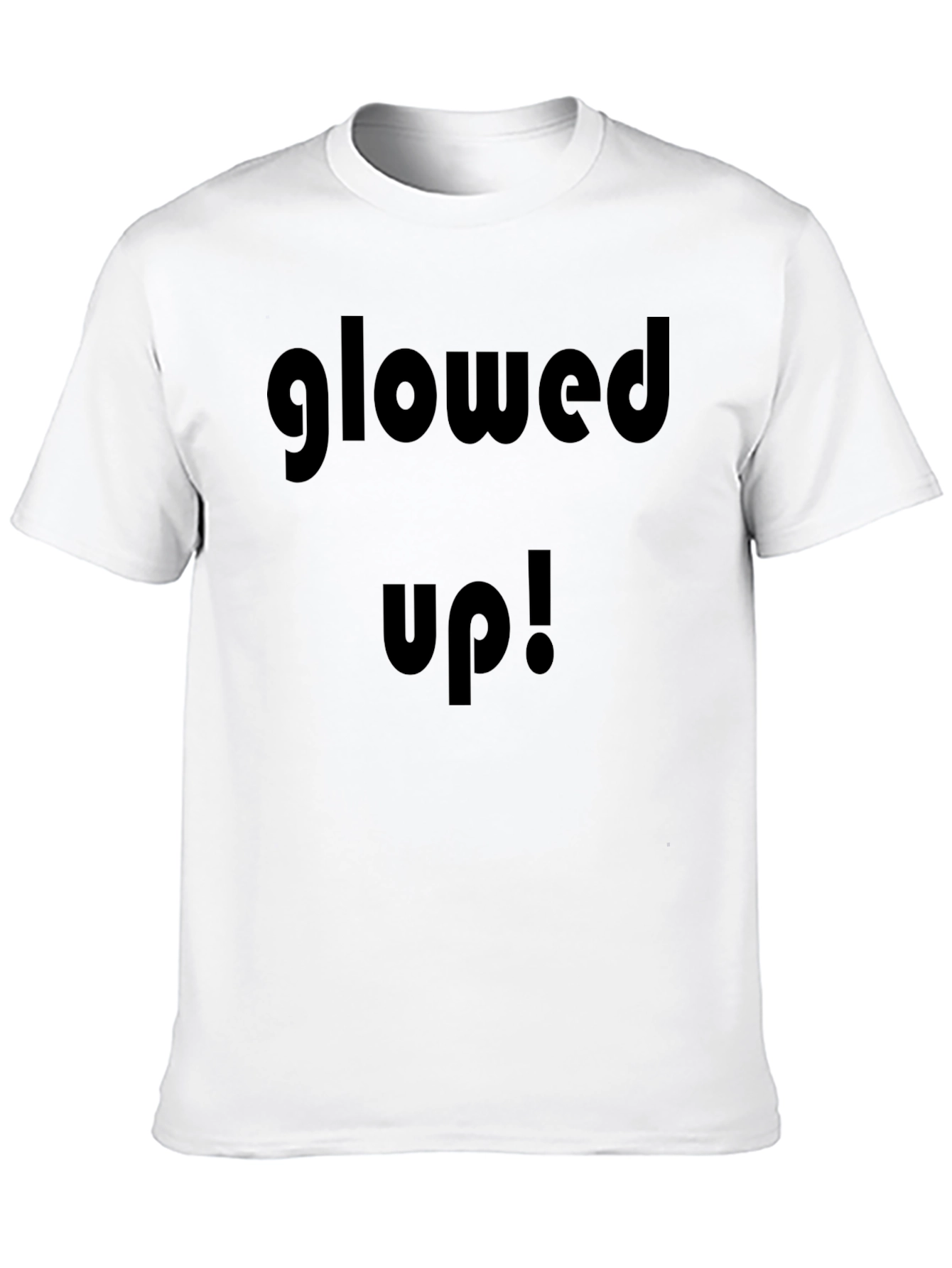 Glowed Up! Graphic Print Mens Black T-Shirt