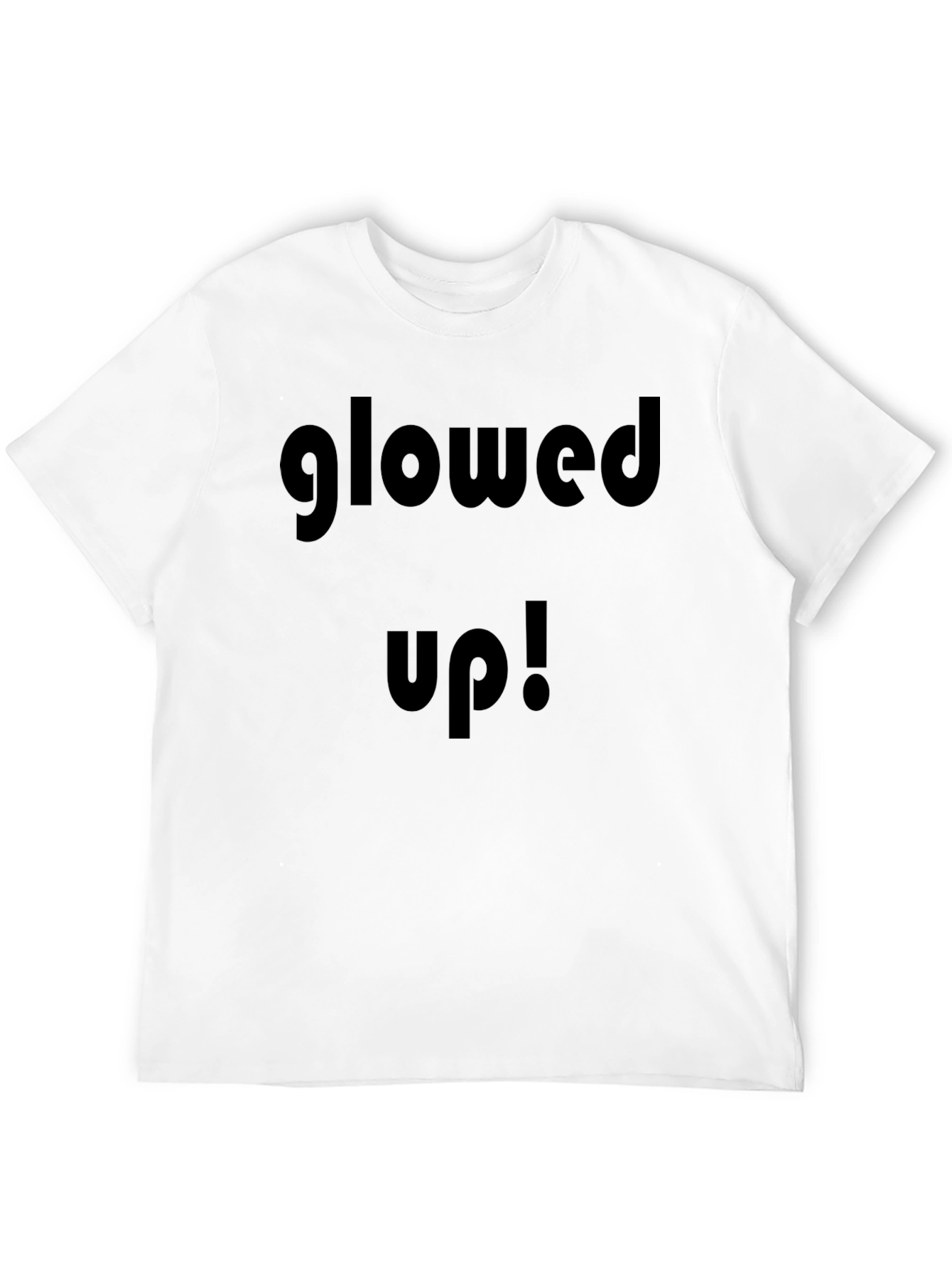 Glowed Up! Graphic Print Mens Black T-Shirt