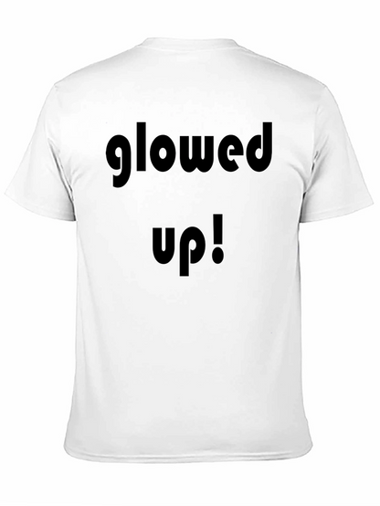 Glowed Up! Graphic Print Mens Black T-Shirt