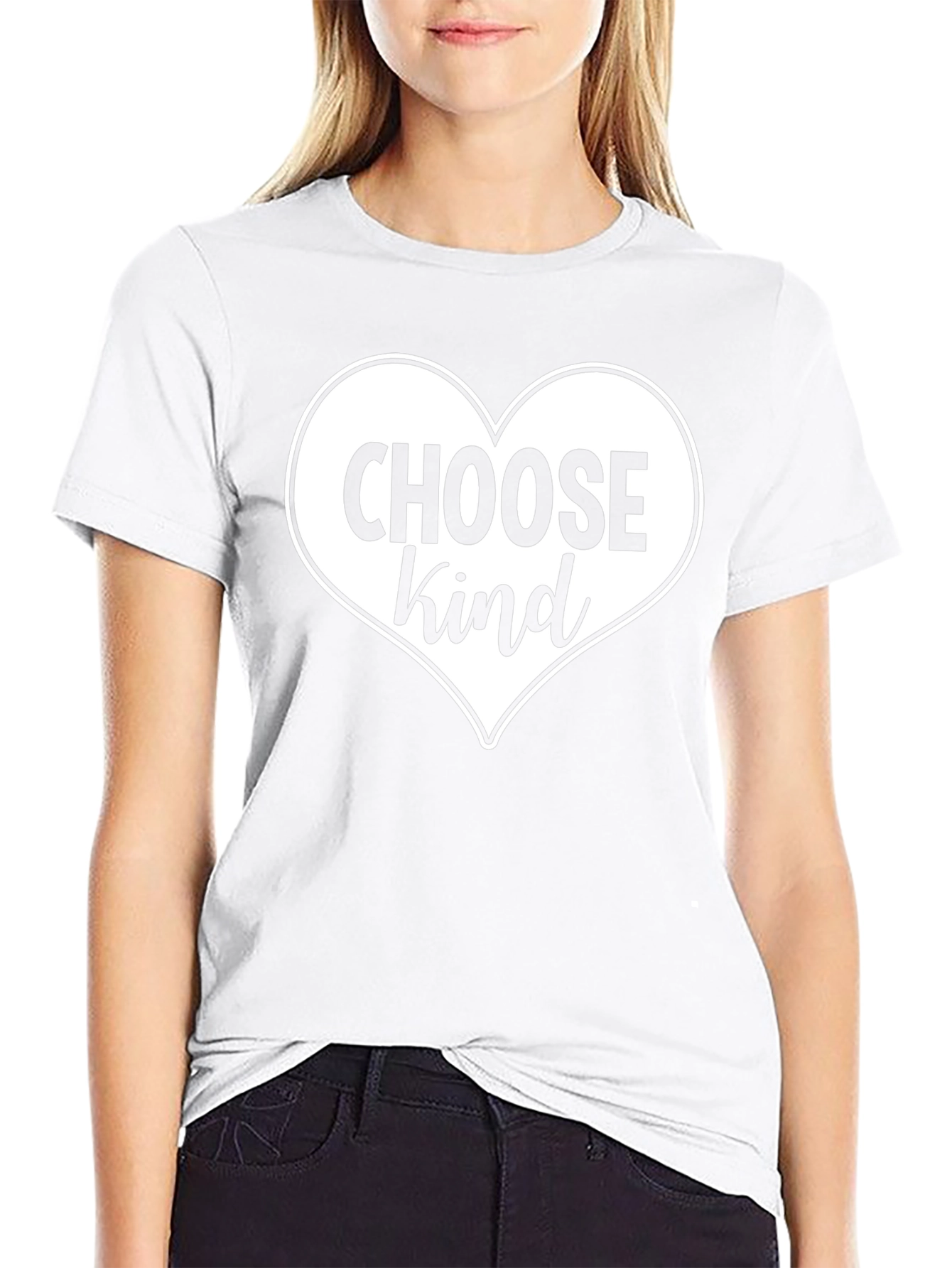 Choose Kind Heart Graphic Tee - Soft Cotton Blend