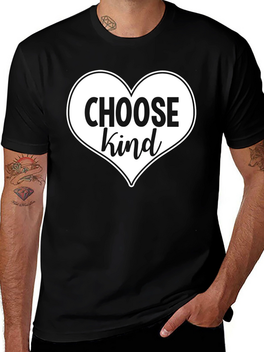 Choose Kind Heart Graphic Tee - Soft Cotton Blend