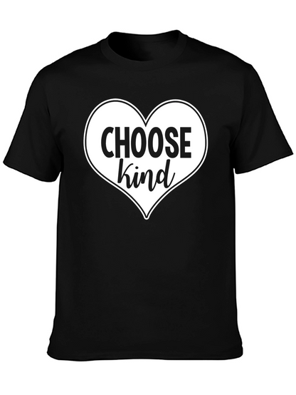 Choose Kind Heart Graphic Tee - Soft Cotton Blend
