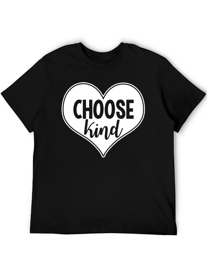 Choose Kind Heart Graphic Tee - Soft Cotton Blend