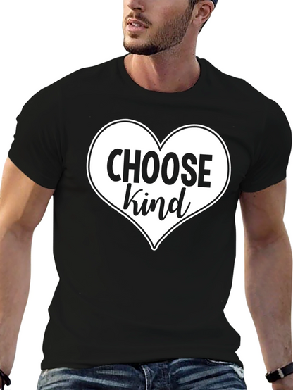 Choose Kind Heart Graphic Tee - Soft Cotton Blend