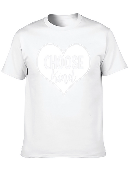 Choose Kind Heart Graphic Tee - Soft Cotton Blend