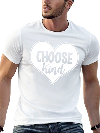 Choose Kind Heart Graphic Tee - Soft Cotton Blend