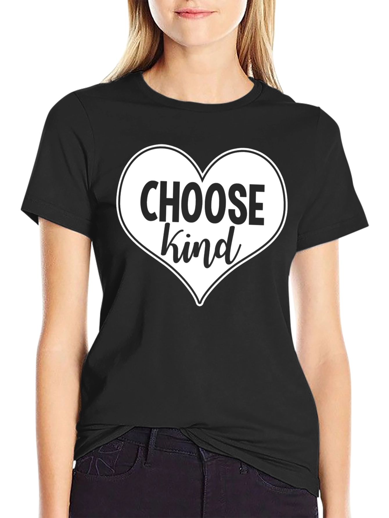Choose Kind Heart Graphic Tee - Soft Cotton Blend