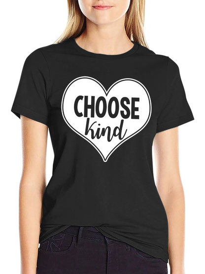 Choose Kind Heart Graphic Tee - Soft Cotton Blend