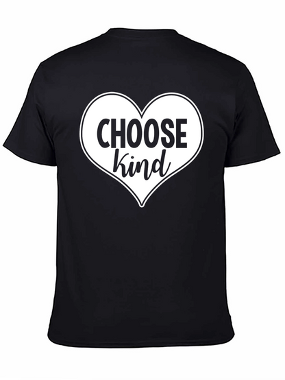 Choose Kind Heart Graphic Tee - Soft Cotton Blend