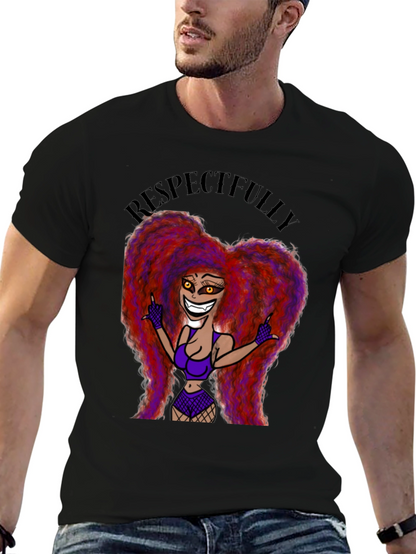 Respectfully Graphic Tee - Bold Cartoon Print