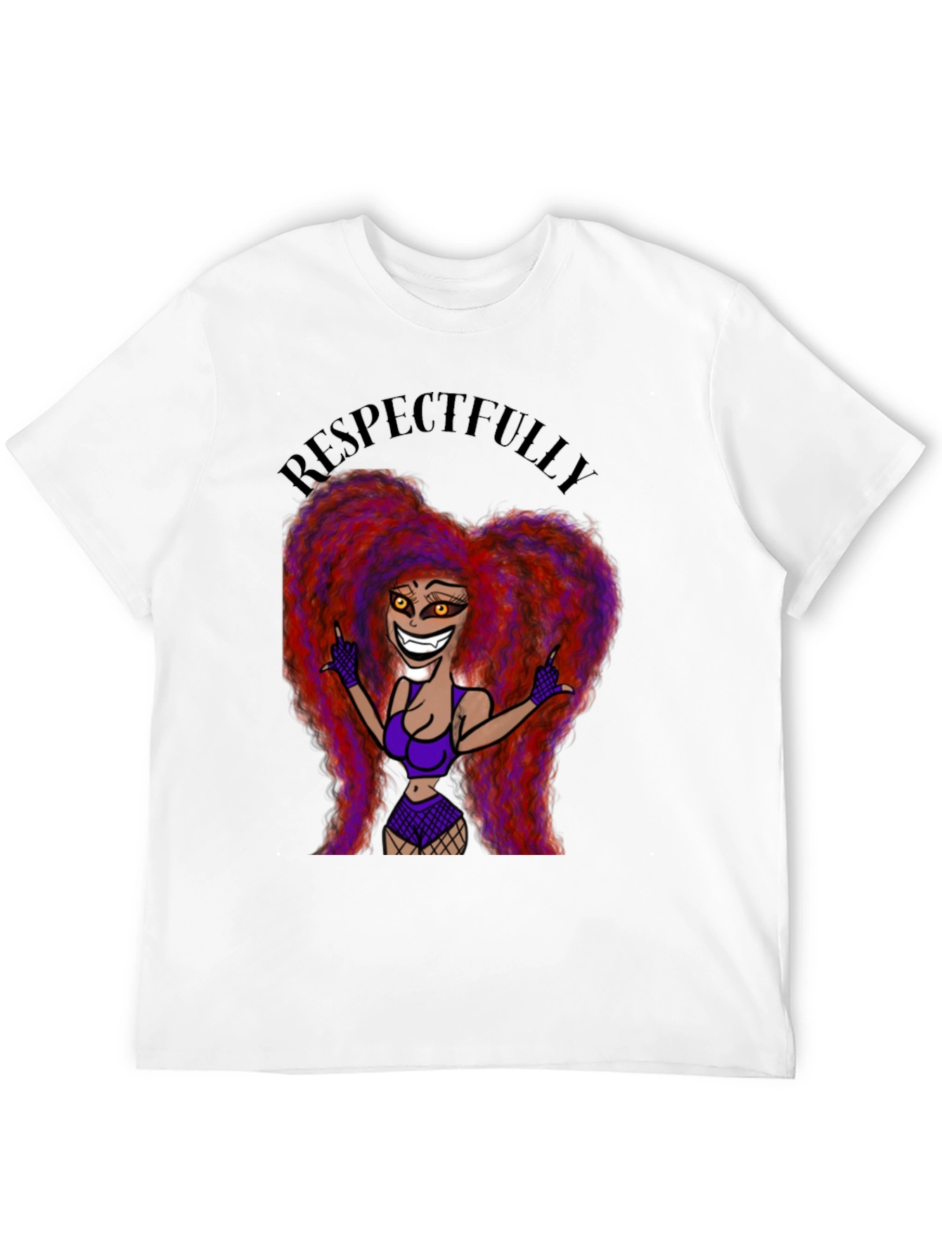 Respectfully Graphic Tee - Bold Cartoon Print
