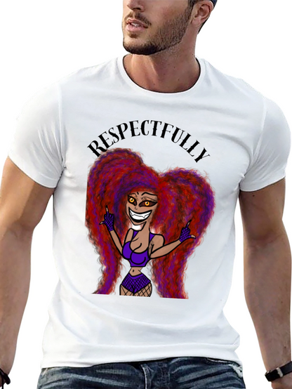 Respectfully Graphic Tee - Bold Cartoon Print