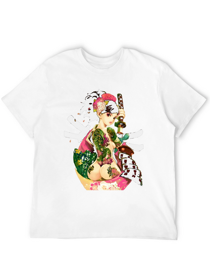 Samurai Girl Tattoo T-Shirt - Unique Graphic Tee