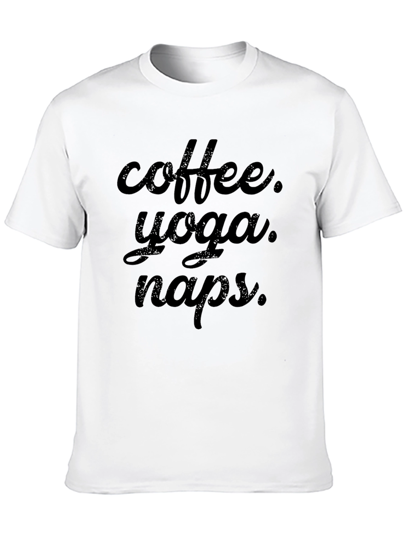Coffee Yoga Naps Black T-Shirt