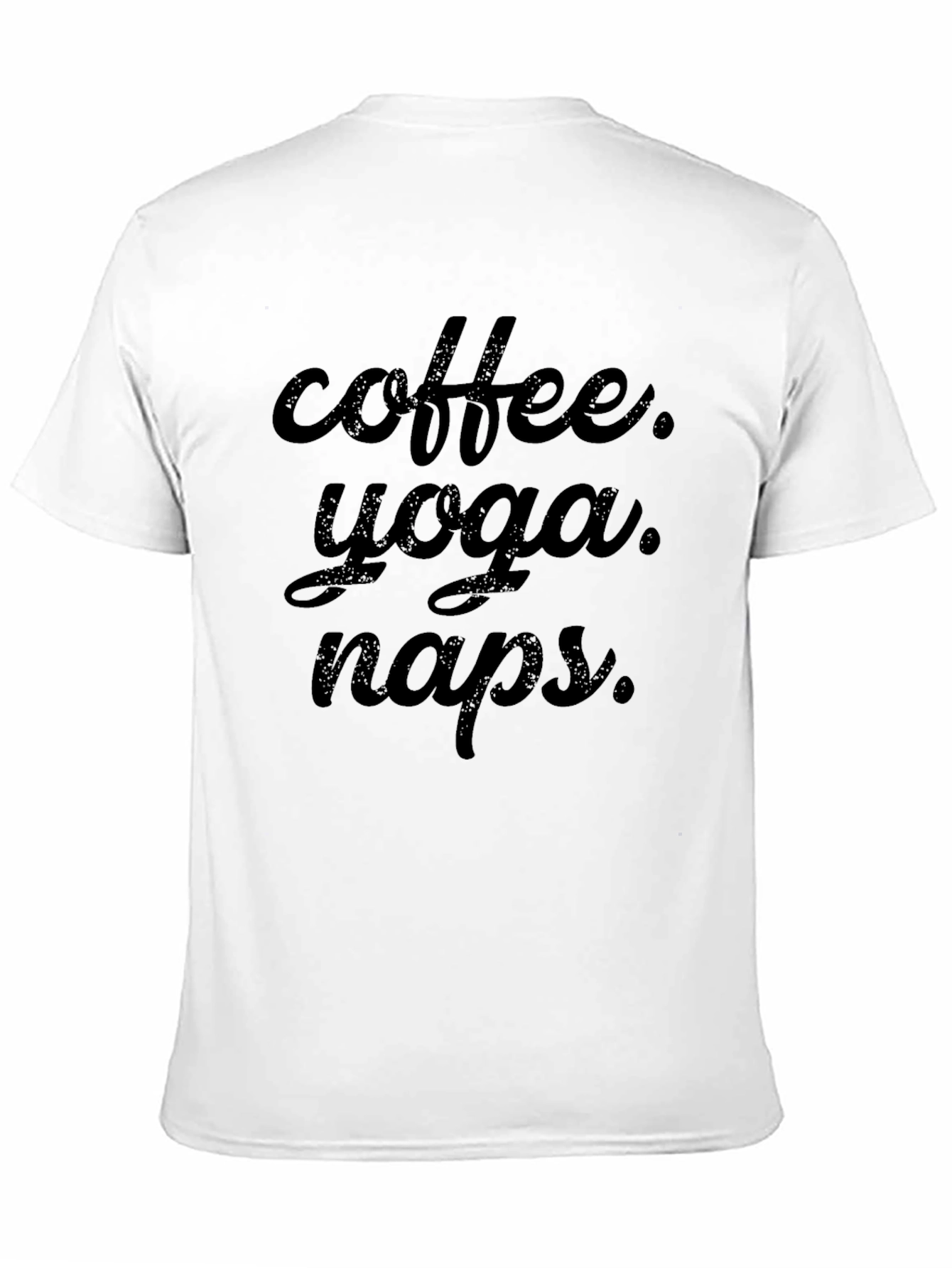 Coffee Yoga Naps Black T-Shirt