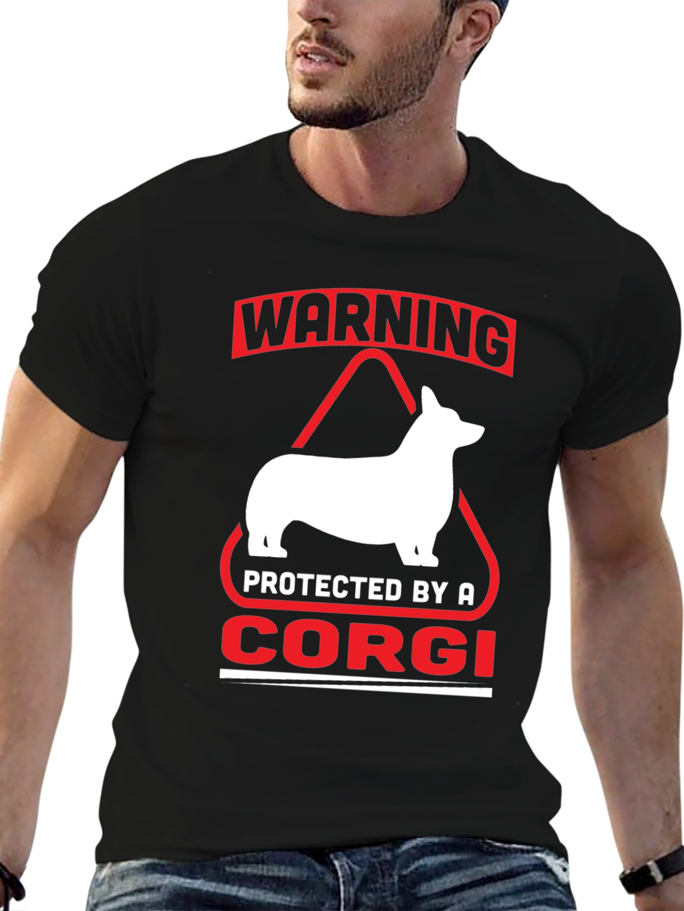 Warning Protected By A Corgi T-Shirt
