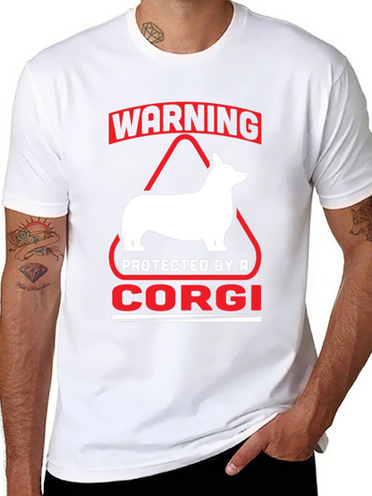 Warning Protected By A Corgi T-Shirt