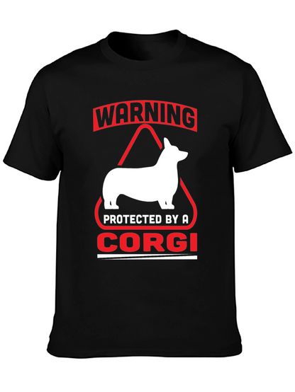 Warning Protected By A Corgi T-Shirt