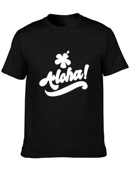Aloha Graphic T-Shirt - Black Casual Tee
