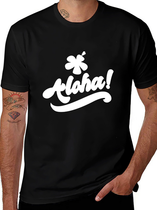 Aloha Graphic T-Shirt - Black Casual Tee