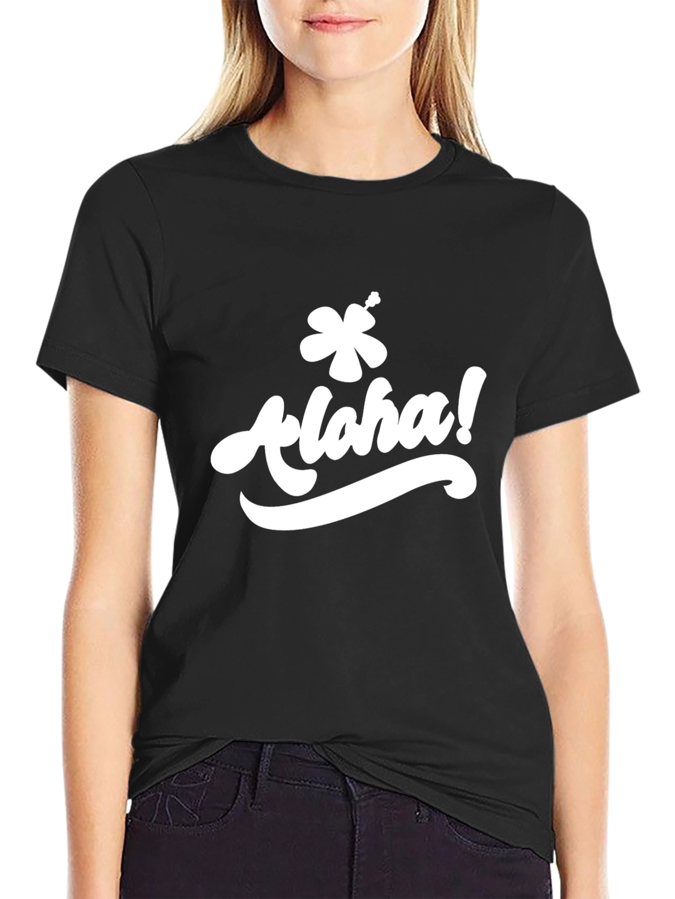 Aloha Graphic T-Shirt - Black Casual Tee