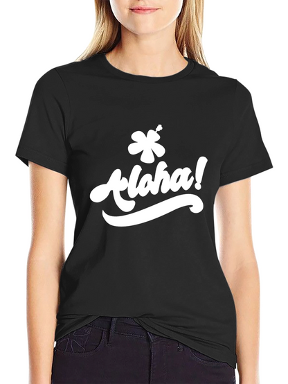 Aloha Graphic T-Shirt - Black Casual Tee