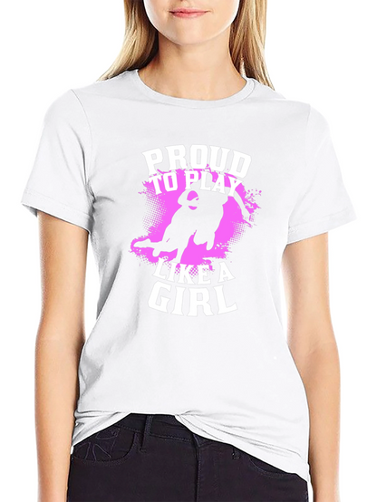 Proud To Play Like A Girl Black T-Shirt