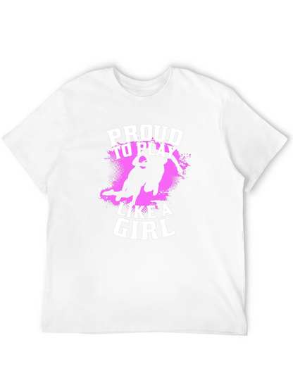 Proud To Play Like A Girl Black T-Shirt