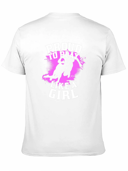 Proud To Play Like A Girl Black T-Shirt