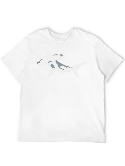 Hammerhead Shark Graphic Tee - Black Cotton Shirt