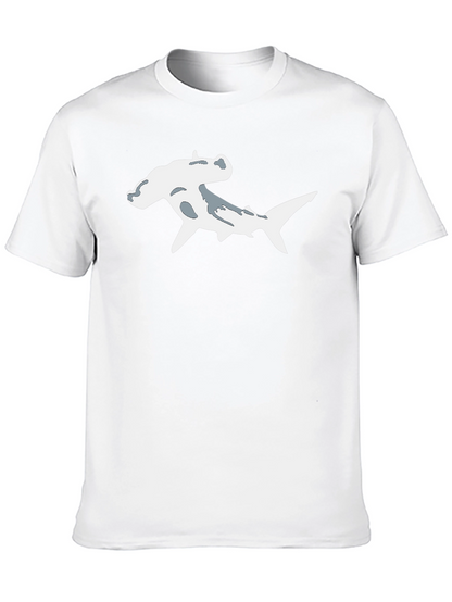 Hammerhead Shark Graphic Tee - Black Cotton Shirt