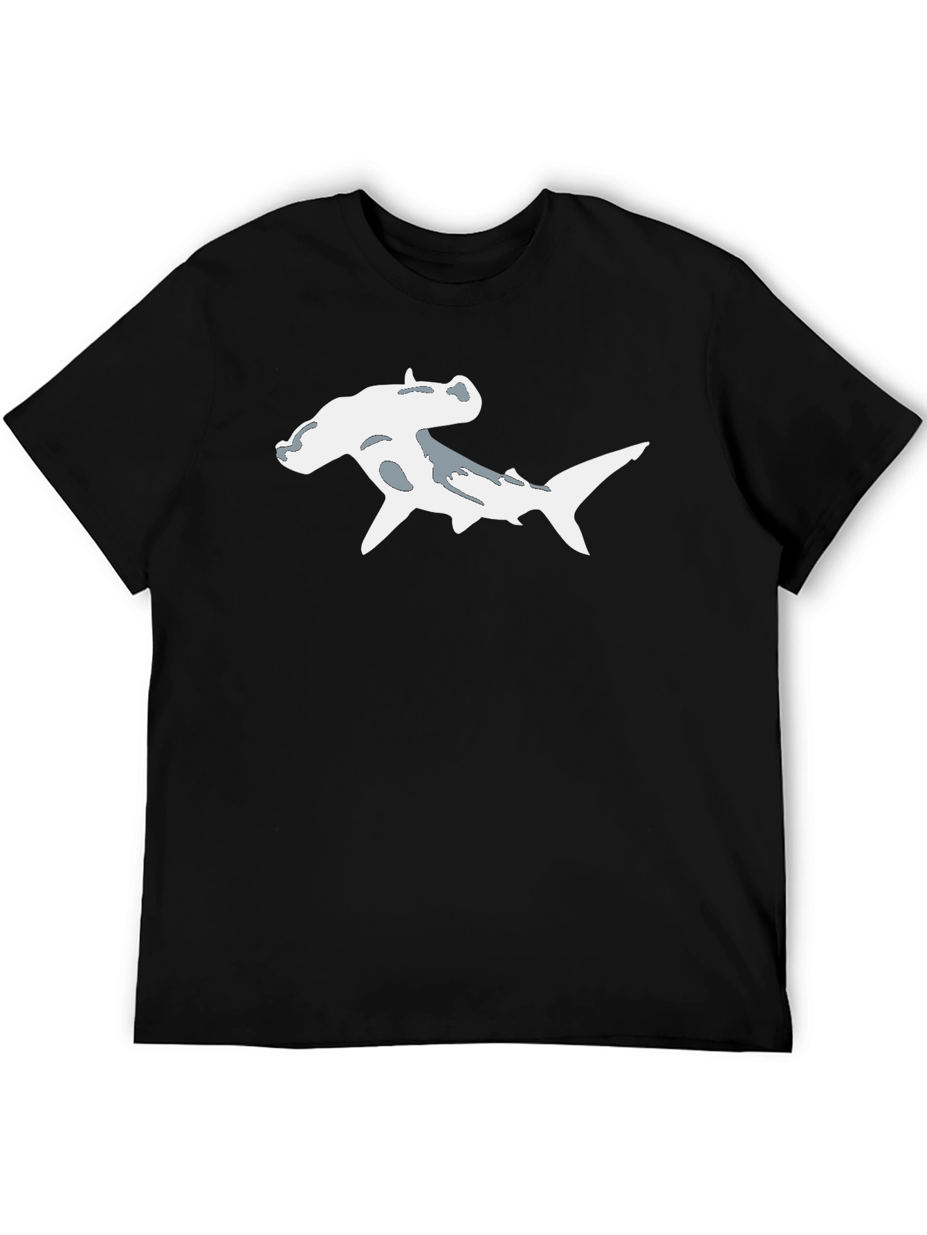Hammerhead Shark Graphic Tee - Black Cotton Shirt