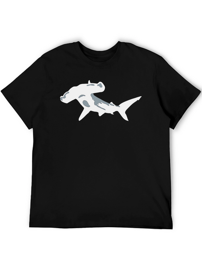 Hammerhead Shark Graphic Tee - Black Cotton Shirt