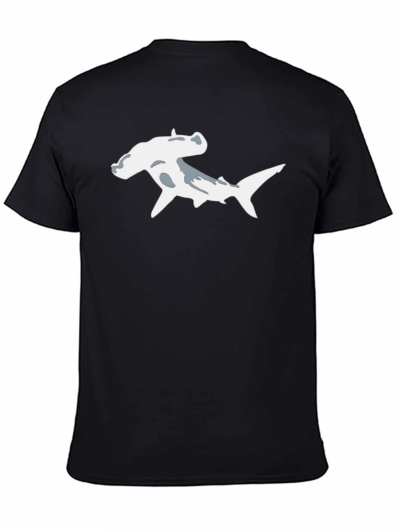 Hammerhead Shark Graphic Tee - Black Cotton Shirt