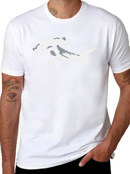 Hammerhead Shark Graphic Tee - Black Cotton Shirt
