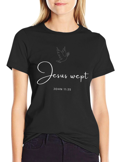 Jesus Wept Dove Graphic T-Shirt - Christian Apparel