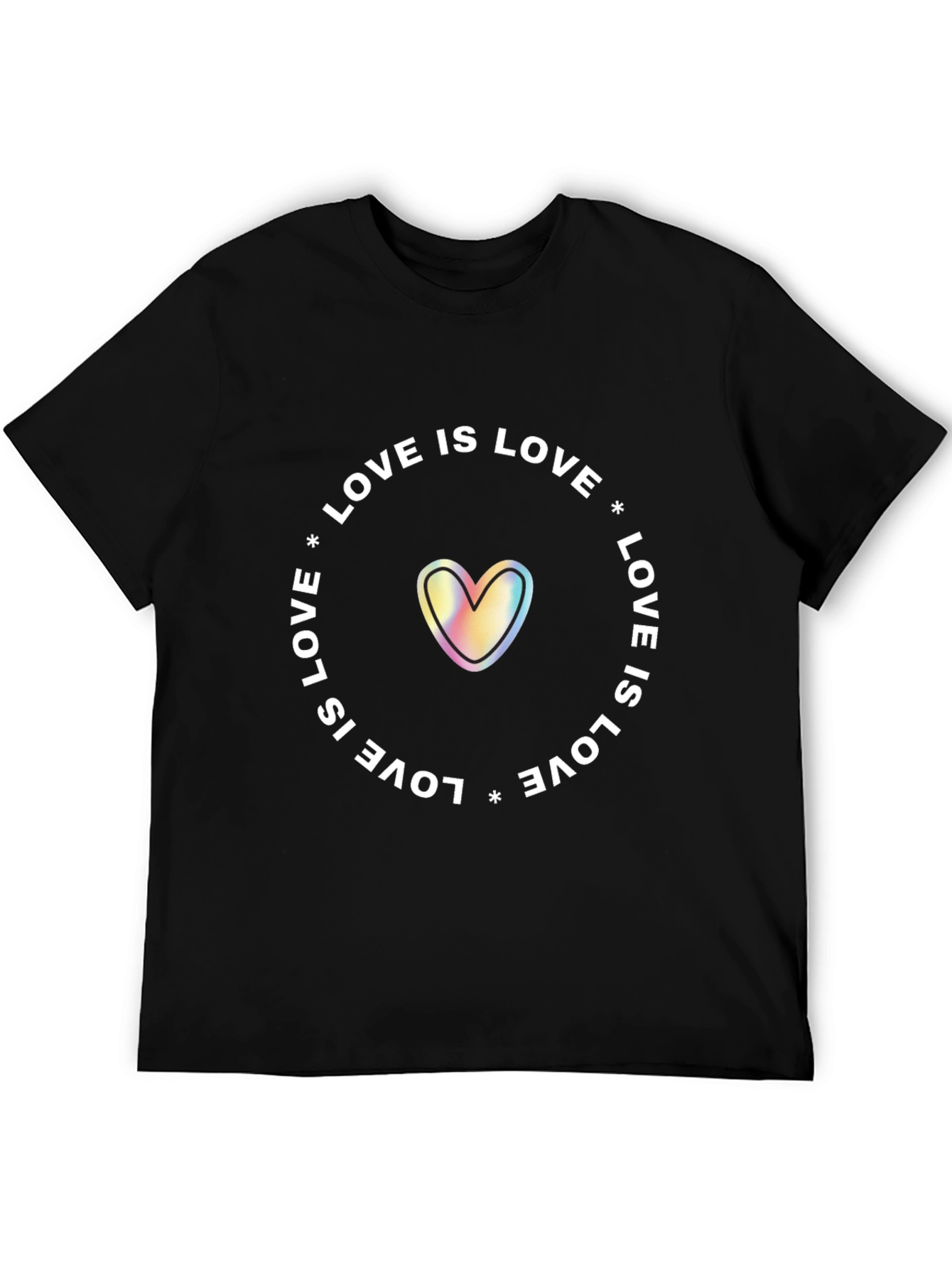 Love is Love Rainbow Heart Graphic Tee
